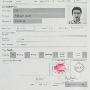 IELTS certificate Nepal